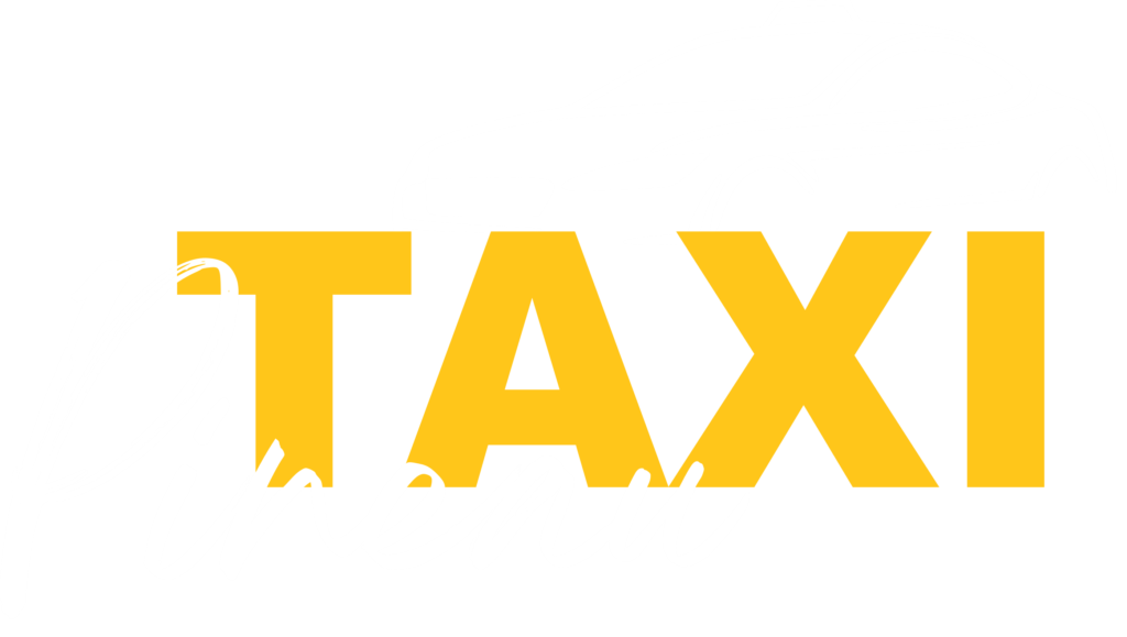 Logo blanc des taxis Pineau