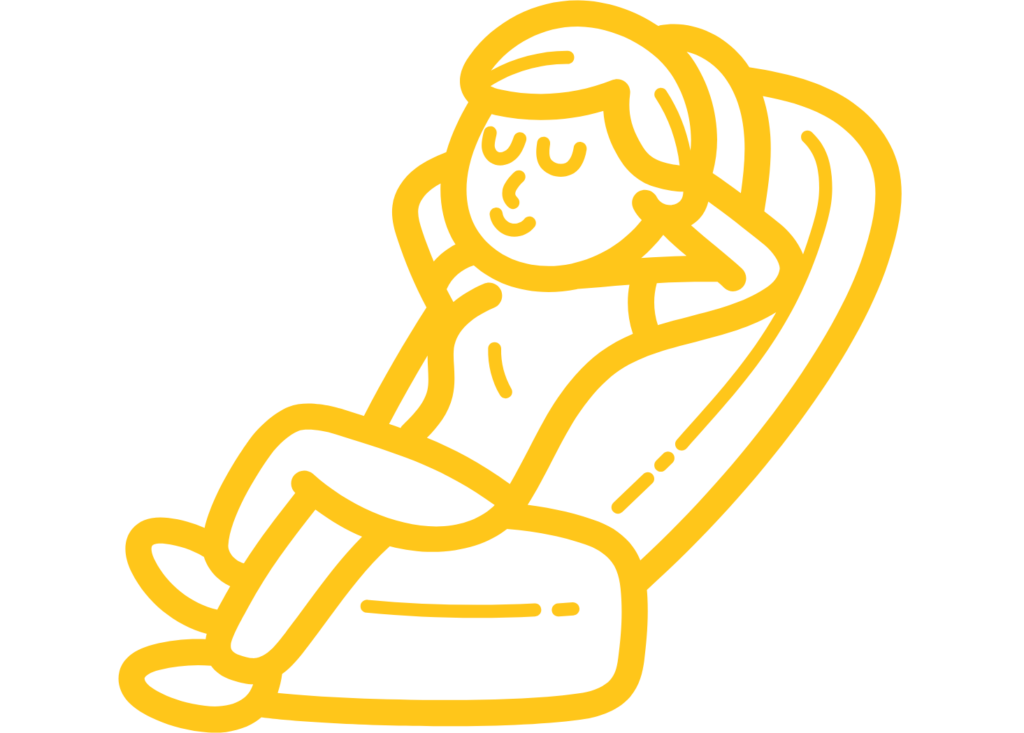 Homme décontracté sur un fauteuil pour des trajets en taxi sereins