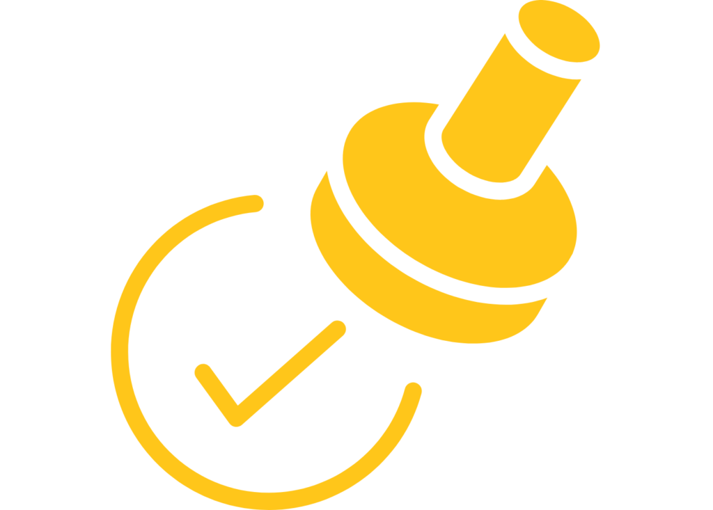 Visuel tampon avec coche de validation