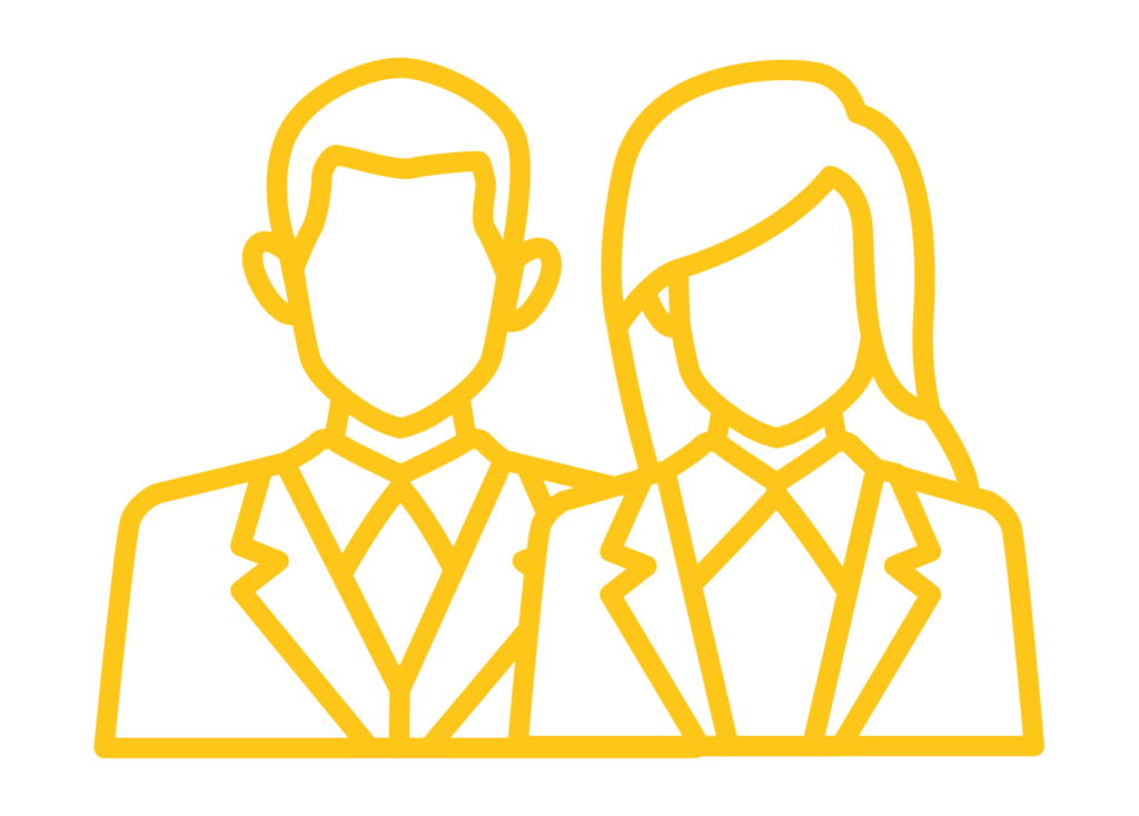 Buste d'un homme et celui d'une femme pour les trajets professionnels en taxi